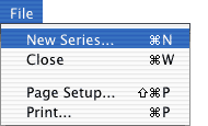 new series menu